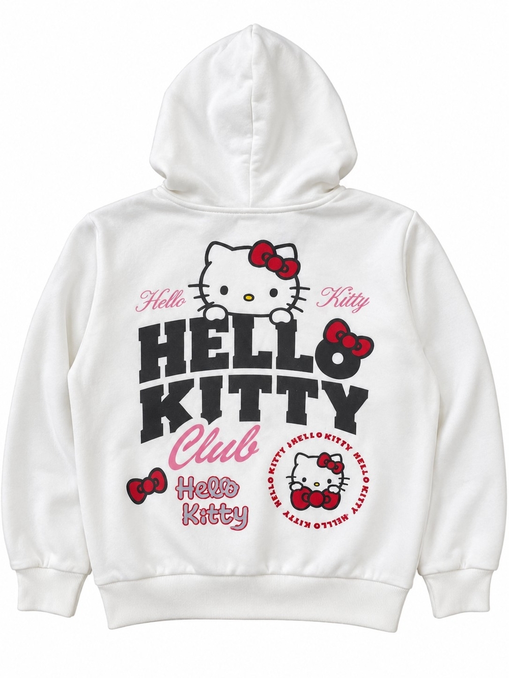 Hello Kitty Girls' White Graphic Hoodie - Hello Kitty Club
